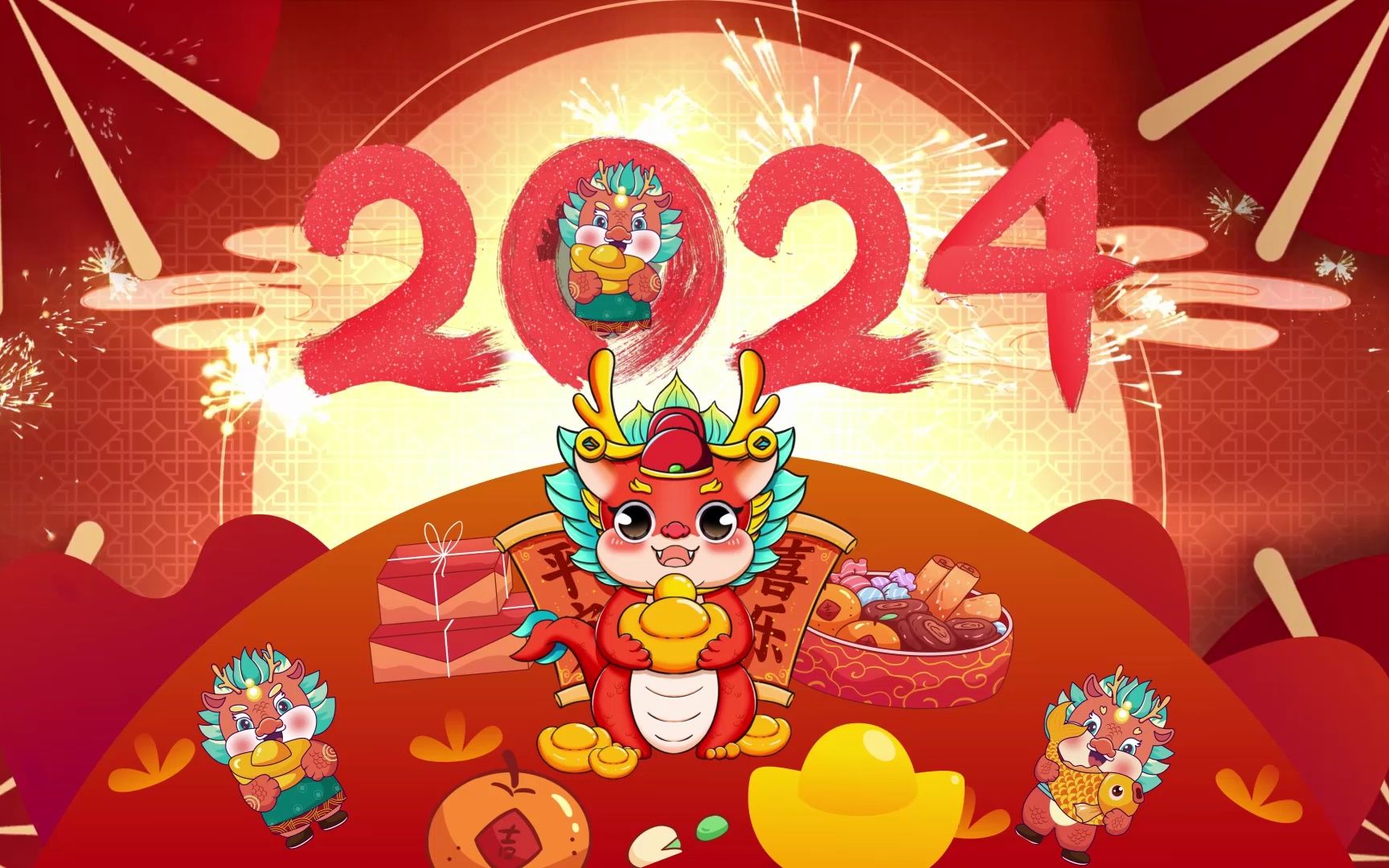 2024 Hpppy New Year China Dragon Year